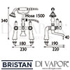 Bristan Renaissance Bath Shower Mixer Dimensions